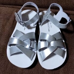 Sun-San sandals, Silver in color,size Big 2